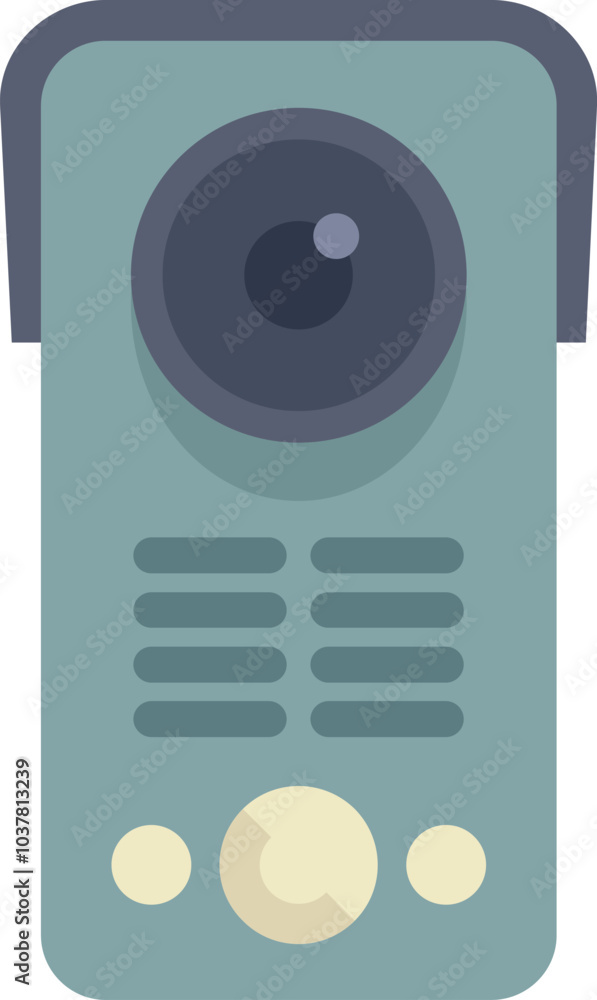 Poster modern intercom system featuring a camera, providing enhanced security and convenience for modern ho