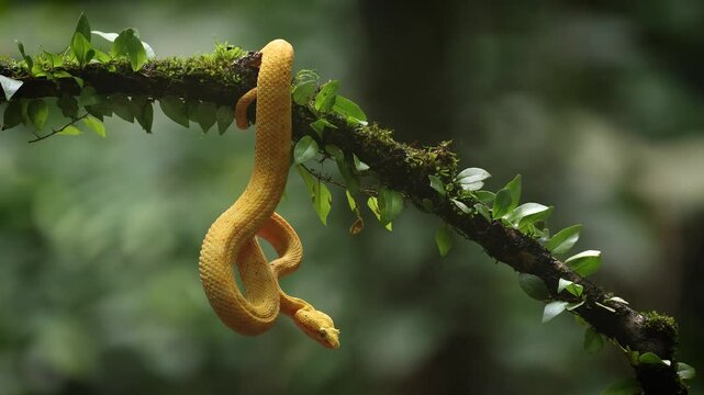 A Snake in the Rainforest of Costa Rica