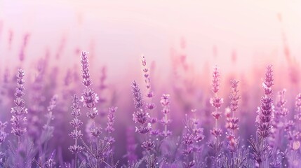 Fototapeta premium Lavender Field at Dawn