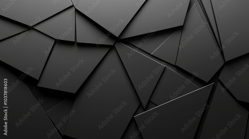 Aufkleber a textured black geometric background featuring overlapping angular shapes.