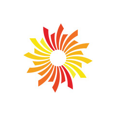 Sun logo design template, Creative Sun logo vector