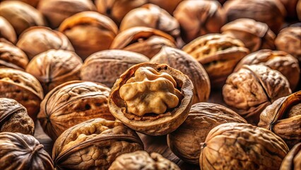 Obraz premium A Symphony of Cracked Shells and Nutty Delights, Unveiling the Golden Bounty of Nature's Treasure