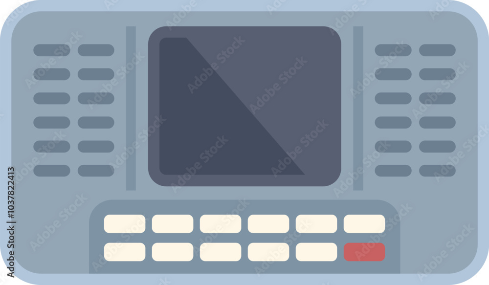 Poster classic answering machine is displaying an incoming voice message from a caller