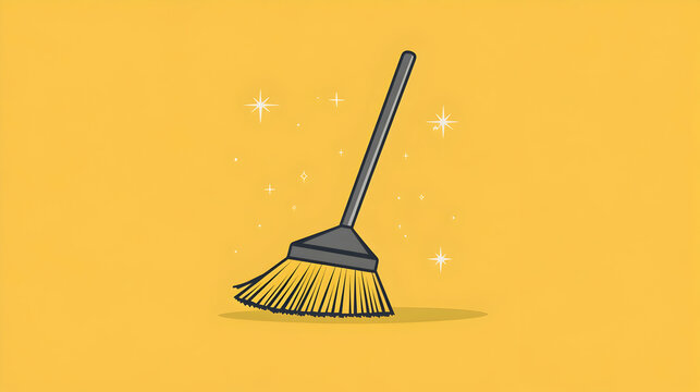 recommend clip art: Functional Broom Outline Icon in  Format for Cleaning Designs  -