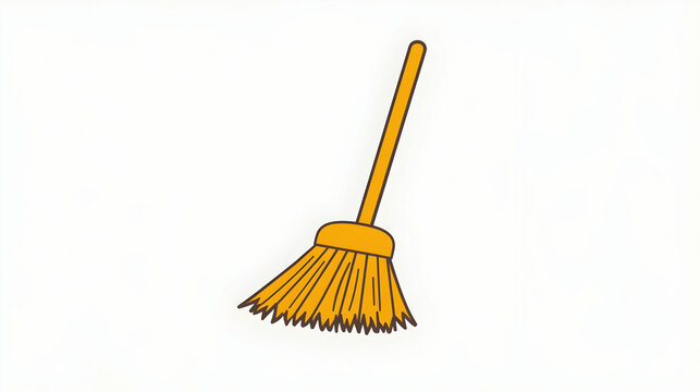 recommend clip art: Functional Broom Outline Icon in  Format for Cleaning Designs  -