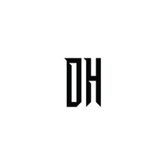 DH monogram logo design letter text name symbol monochrome logotype alphabet character simple logo