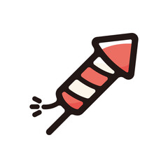 Firecracker outline icon for graphic design, apps and websites