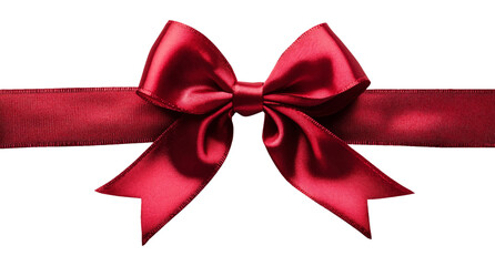 Red gift  bow with ribbon

