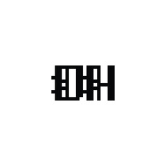 DH monogram logo design letter text name symbol monochrome logotype alphabet character simple logo