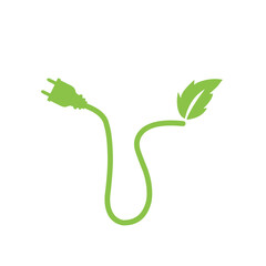 cable plug with green leaf