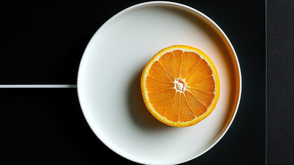 Oranges placed on a white plate