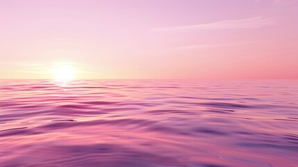 Obraz premium Pink Sunset Over Ocean