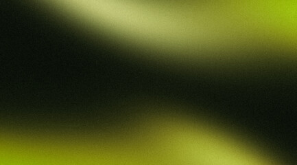 Abstract dark glowing green color grainy gradient backdrop design, copy space