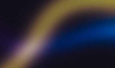 Abstract dark glowing orange blue color grainy gradient backdrop design, copy space
