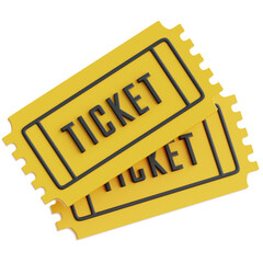 Ticket 3d Illustration
