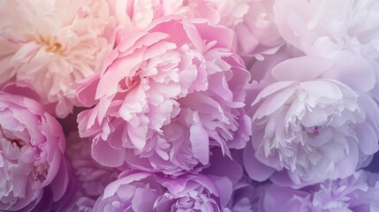 Obraz premium Pink and White Peony Bouquet