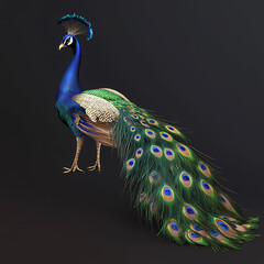Obraz premium The Peacock,peacock with an open tail.
