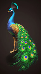 The Peacock,peacock with an open tail.