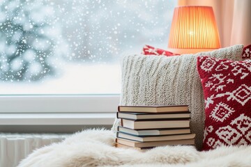 Cozy Winter Reading by the Window