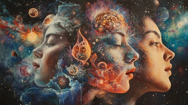 Cosmic Consciousness: A Surreal Portrait of Interconnectedness