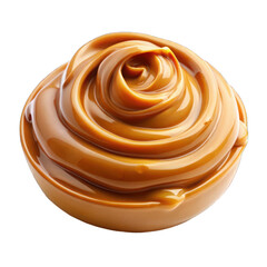 Caramel cream isolated on transparent background