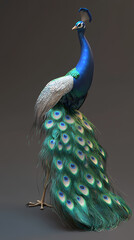Obraz premium The Peacock,peacock with an open tail.