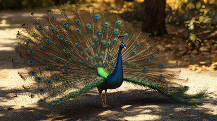 Obraz premium The Peacock,peacock with an open tail.