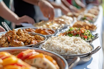 Obraz premium Traditional Holiday Foods Displayed on a Table