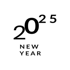 2025 New Year logo text design. Collection of 2025 Happy New Year. Vector illustration.