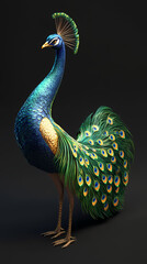 The Peacock,peacock with an open tail.