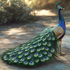 Obraz premium The Peacock,peacock with an open tail.
