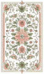 Geometric and Organic Doodle Tile and Carpet Designs with White Borders | Hand-drawn, Abstract, Floral, and Symmetrical Patterns in Soft Pastel and Earth Tones
