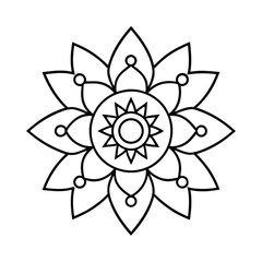 Traditional mandala vector art illustration