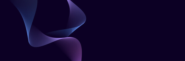 Elegant Purple and Blue Gradient Line Wave Design with Smooth Curves, Perfect for Luxurious Digital Backgrounds, Artistic Projects, and Modern Graphic Design