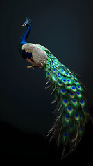 The Peacock,peacock with an open tail.