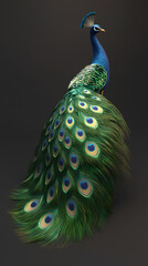 The Peacock,peacock with an open tail.