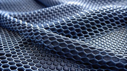 Close-up of innovative graphene-enhanced fabric showing unmatched strength and durability