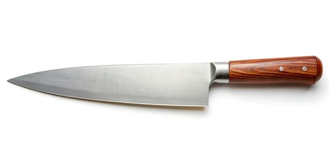 Close-up of kitchen knife on white background