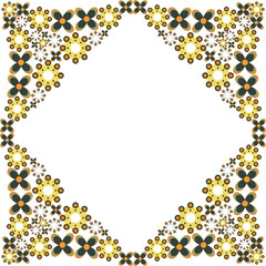 soft colour flower frame design