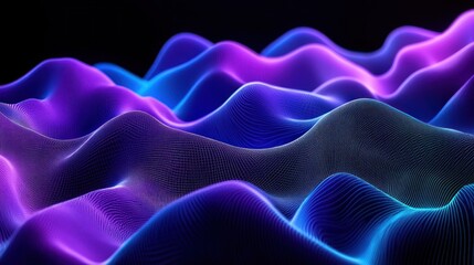 Obraz premium Abstract Digital Landscape with Vivid Hues