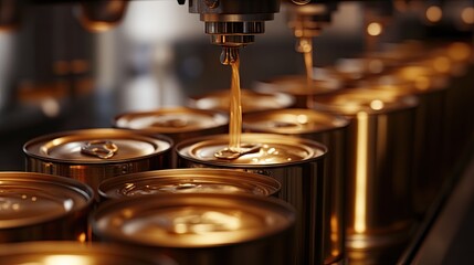 Cans Filling Process in a Production Line
