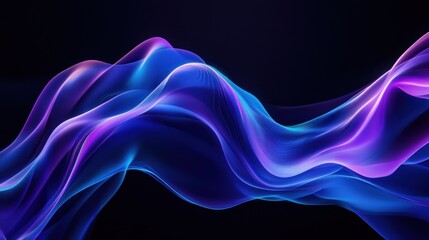 Fototapeta premium Abstract Blue and Purple Flowing Lines