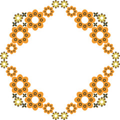 soft colour flower frame design