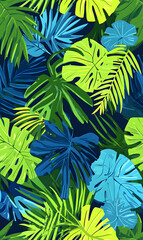 Whimsical Floral and Foliage Designs seamless pattern: Playful Doodles, Geometric Leaves, and Elegant Wildflowers in Bold and Soft Color Palettes.
