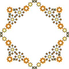 soft colour flower frame design