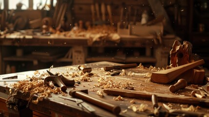 Woodworking Workshop Close-up