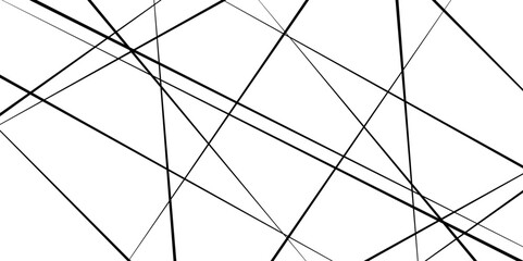 Random chaotic lines. Abstract geometric pattern. Outline monochrome texture. Trendy random diagonal lines image. Random chaotic lines. Abstract