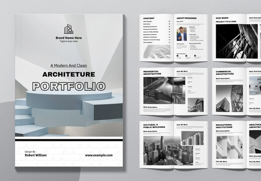 Architecture Portfolio Template Layout