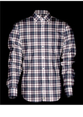 Men plaid textured check shirt winter season .
