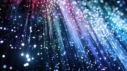 Abstract Light Streaks with Sparkling Dots